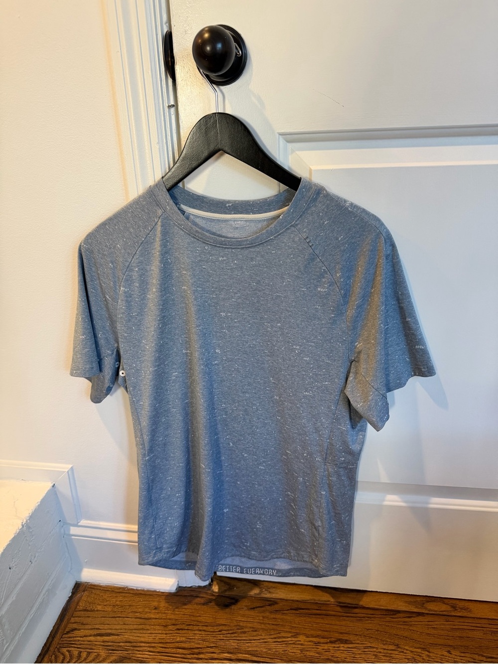 lululemon athletica Heathered Light Blue Short Sleeve Tee